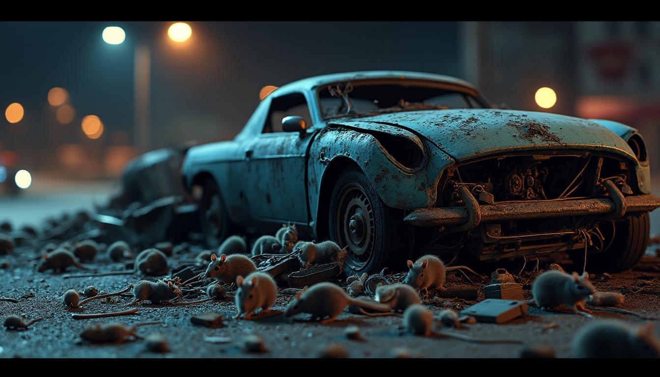 découvrez comment une attaque nocturne de rats a causé 5 000 € de dégâts à une voiture et comment l'assurance a refusé de prendre en charge le sinistre, laissant le propriétaire désemparé.