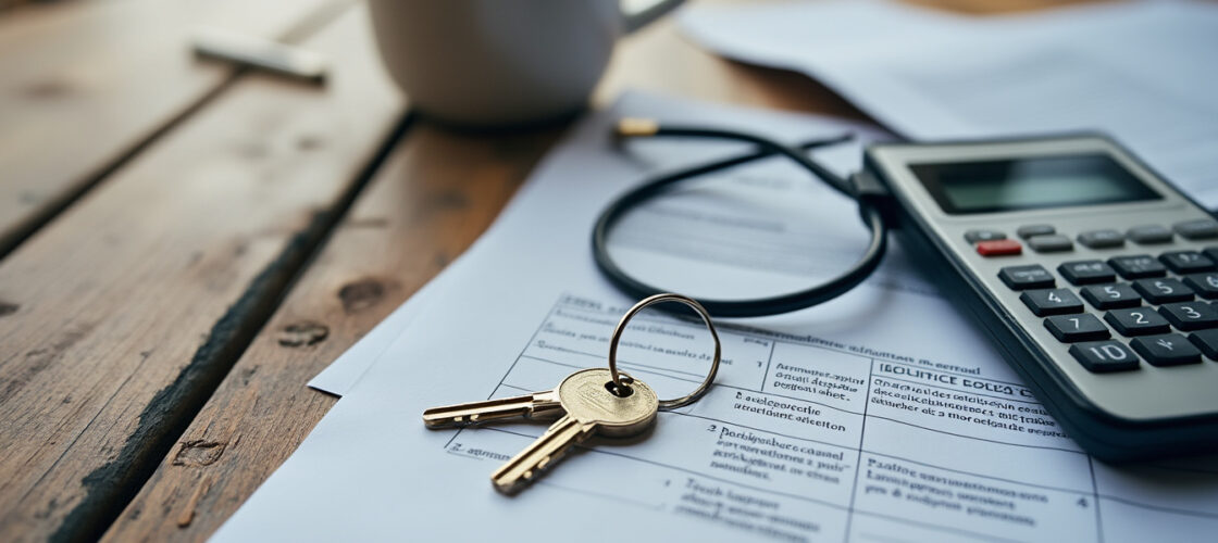 Locataire consultant un contrat d'assurance habitation dans son appartement