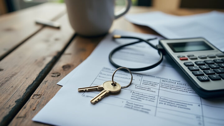 Locataire consultant un contrat d'assurance habitation dans son appartement
