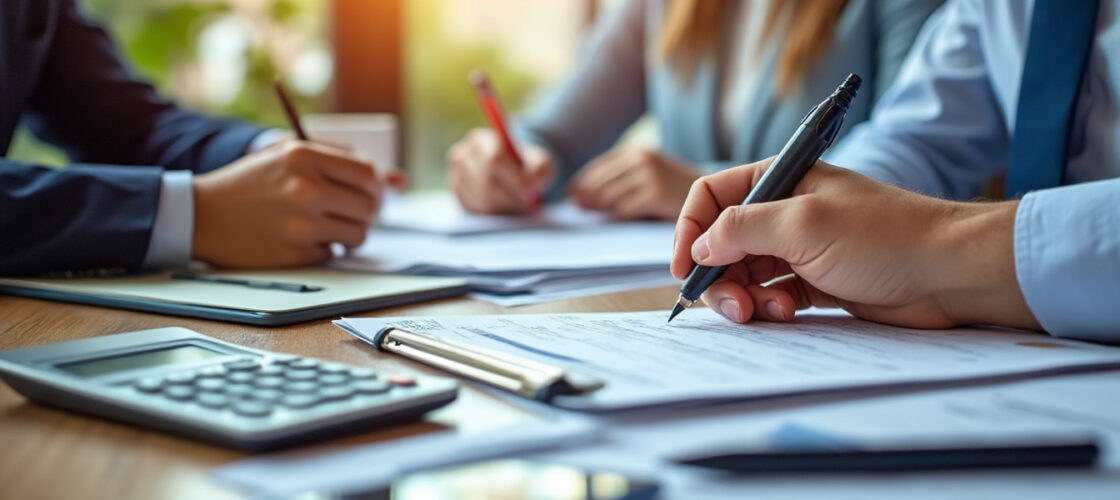 Documents d'assurance auto et habitation avec calculatrice pour estimer une hausse de cotisation