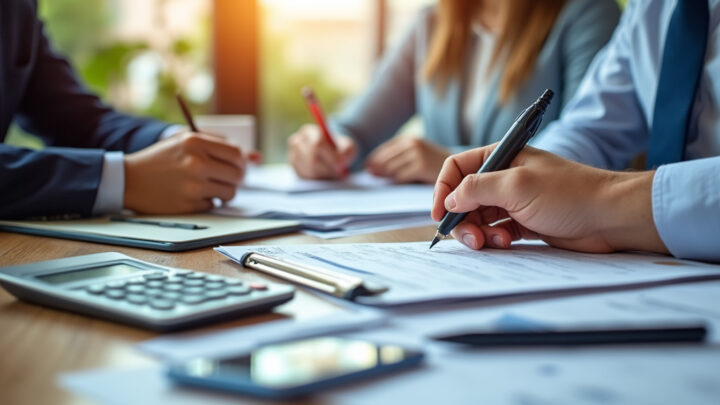 Documents d'assurance auto et habitation avec calculatrice pour estimer une hausse de cotisation