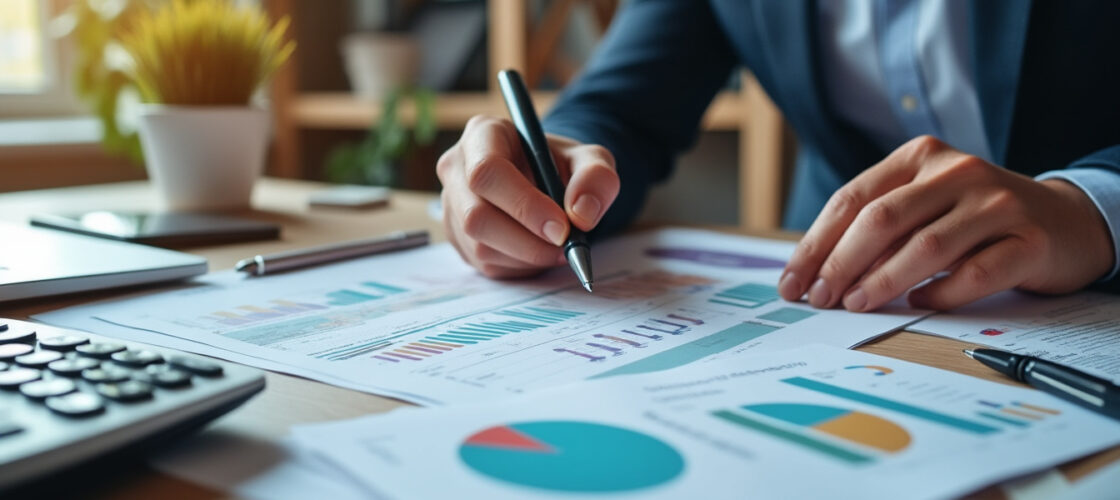 Documents d'assurance auto et calculatrice sur un bureau